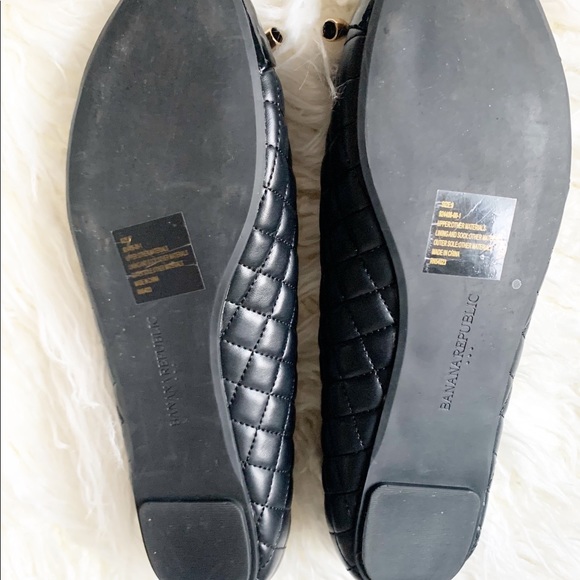Banana Republic black flat shoes Sz 9 - Picture 6 of 7